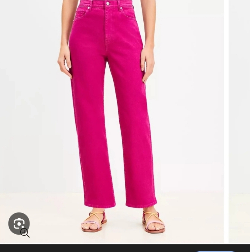 Acne Studios Bla Konst Mece Reactive Dye Fuschia Jeans Straight Leg
